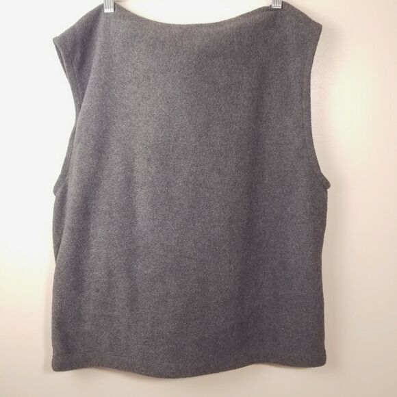 Columbia Fleece Vest Mens M Gray Sleeveless Full Zip Front Pockets Sportswear - Picture 10 of 11